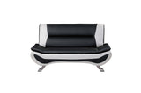 Close-up detail of tufted faux leather upholstery