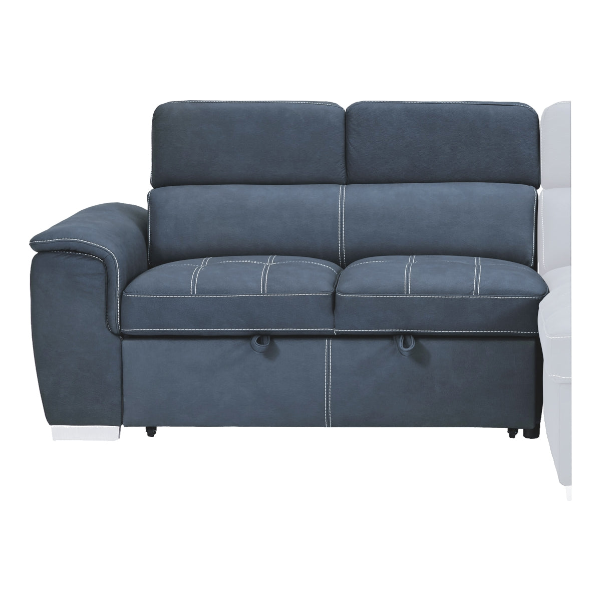 Ferriday Blue 2-Piece Sectional with Adjustable Headrests