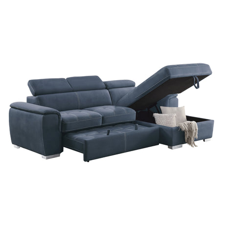 Open view of pull-out bed in Ferriday 2-Piece Sectional