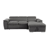 Ferriday Gray 2-Piece Sectional with Adjustable Headrests
