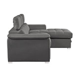 Ferriday Gray 2-Piece Sectional with Adjustable Headrests