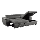 Ferriday Gray 2-Piece Sectional with Adjustable Headrests