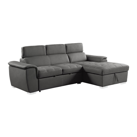 Side view of Ferriday Gray sectional sofa