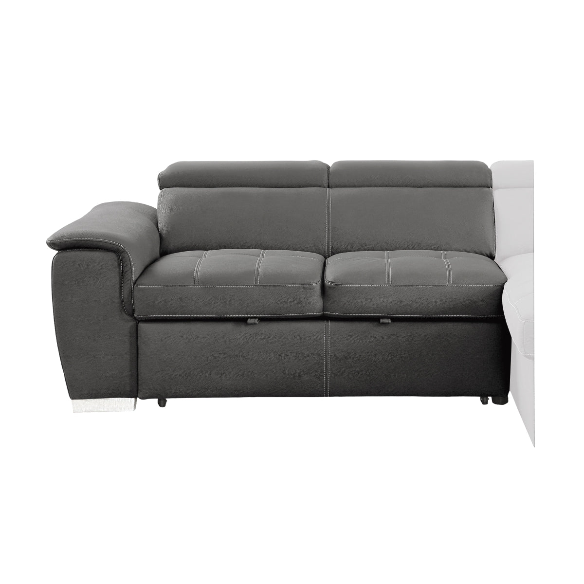 Ferriday Gray 2-Piece Sectional with Adjustable Headrests