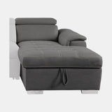 Ferriday Gray 2-Piece Sectional with Adjustable Headrests