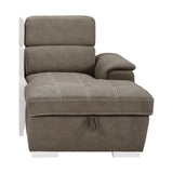 Ferriday Taupe 2-Piece Sectional with Adjustable Headrests