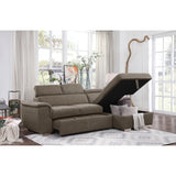 Ferriday Taupe 2-Piece Sectional with Adjustable Headrests
