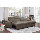 Ferriday Taupe 2-Piece Sectional with Adjustable Headrests
