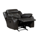 Amite Dark Gray Glider Recliner