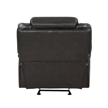 Reclined position of Amite glider recliner chair