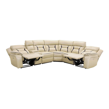 Amite sectional hidden storage console open