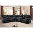 Front view of Bastrop Black 3-Piece Sectional sofa