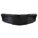Room setting featuring Bastrop Black 3-Piece Sectional Sofa with Right Console