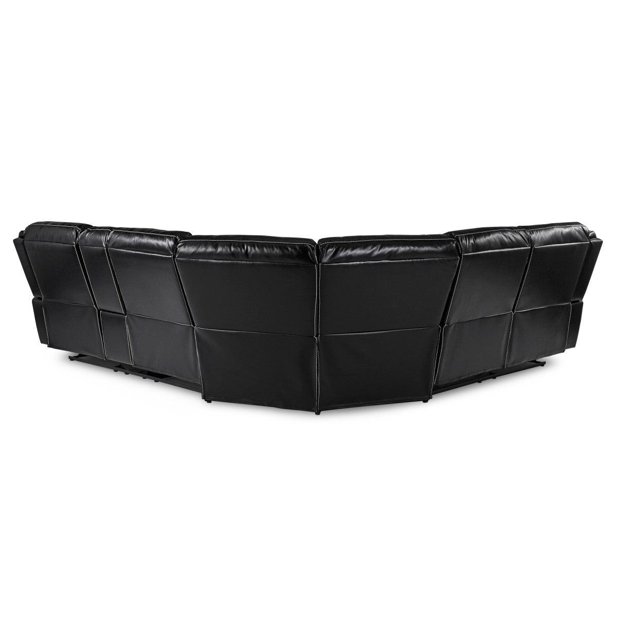 Room setting featuring Bastrop Black 3-Piece Sectional Sofa with Right Console