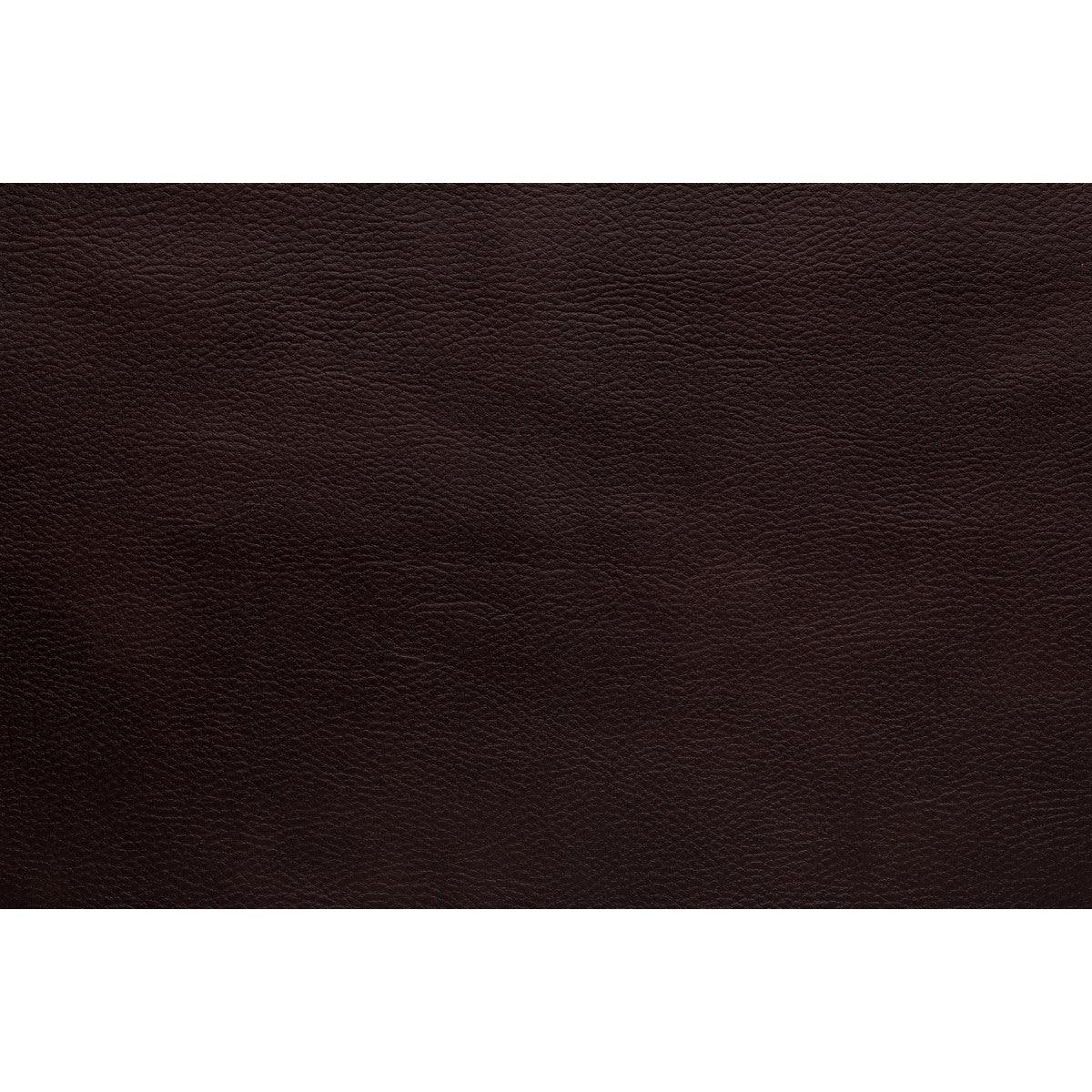 Close-up detail of Bastrop brown faux leather material