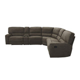 Shreveport Brown 6-Piece Modular Reclining Sectional side view