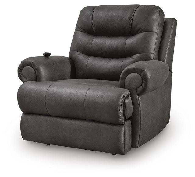 Revived and Restored Granite Faux Leather Power Lift Recliner from Decor Furniture