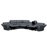 Falun Gray 6-Piece Modular Power Reclining Sectional open configuration