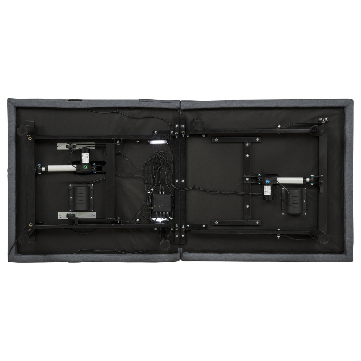 Weston Twin XL Dual-Motor Massage Adjustable Bed Base in Black and Grey — product image 11