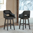 Tallenger Black/Dark Brown 2-Piece Bar Stool Set — product view