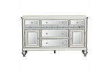 Orsina Pearl Faux Leather Rectangular Dining Room Set main view