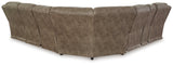 Back view of the Ravenel Fossil 4-piece sectional sofa