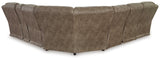 Rear view of Ravenel Fossil 4-Piece Sectional sofa