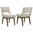 Galindo Light Grey Upholstered Dining Side Chair Set of 2 — product view