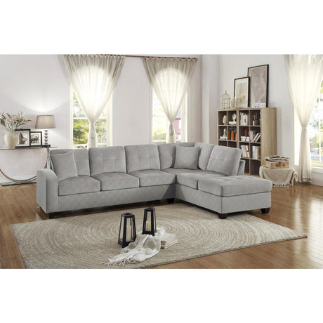 side close-up view of Emilio Brown sectional sofa