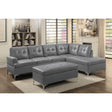 Room setting featuring Barrington Gray sectional sectional sofa for living room