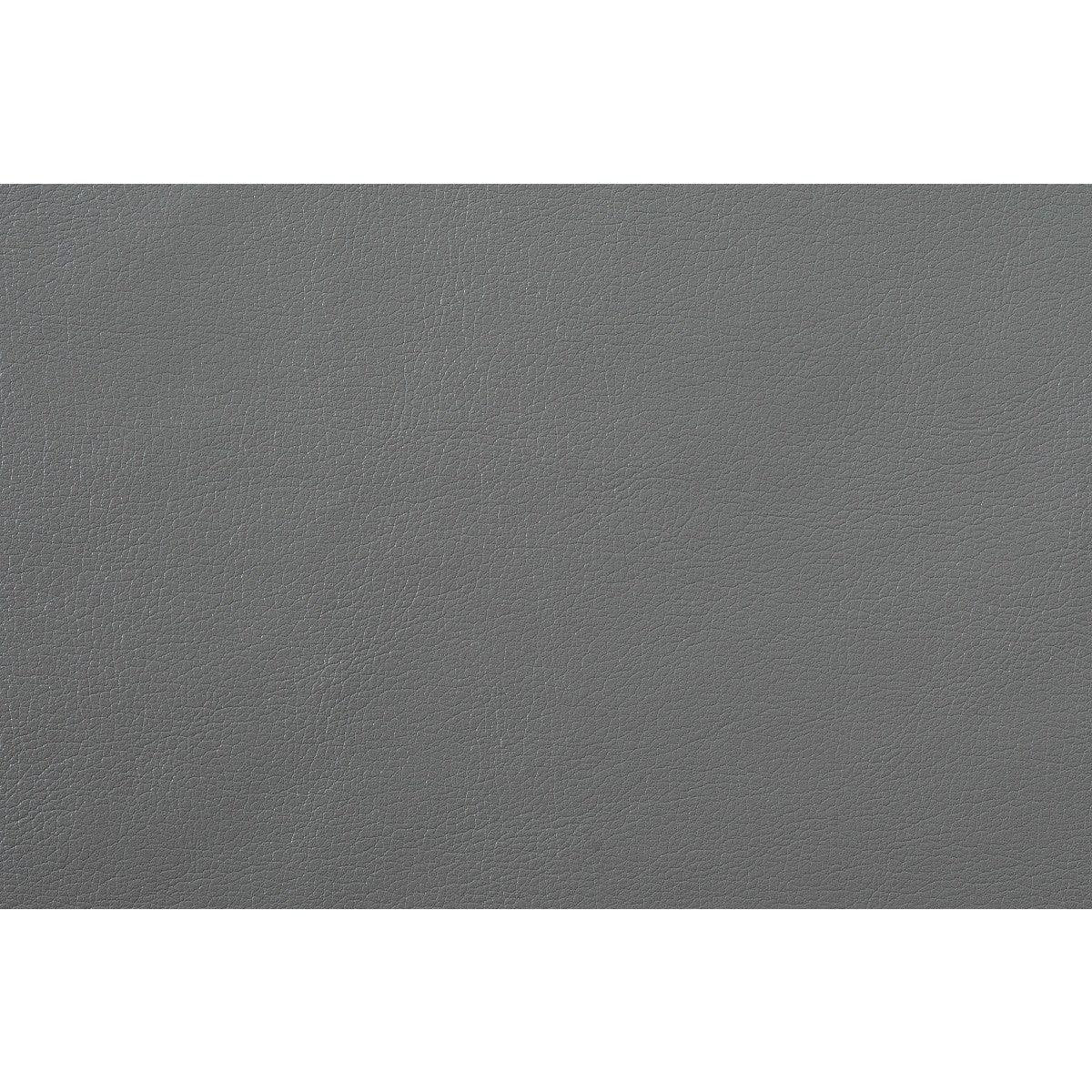 Color swatch showing gray faux leather upholstery for Barrington sectional