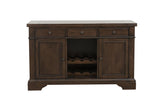 Reid Neutral Fabric Rectangular Dining Room Set full room setup