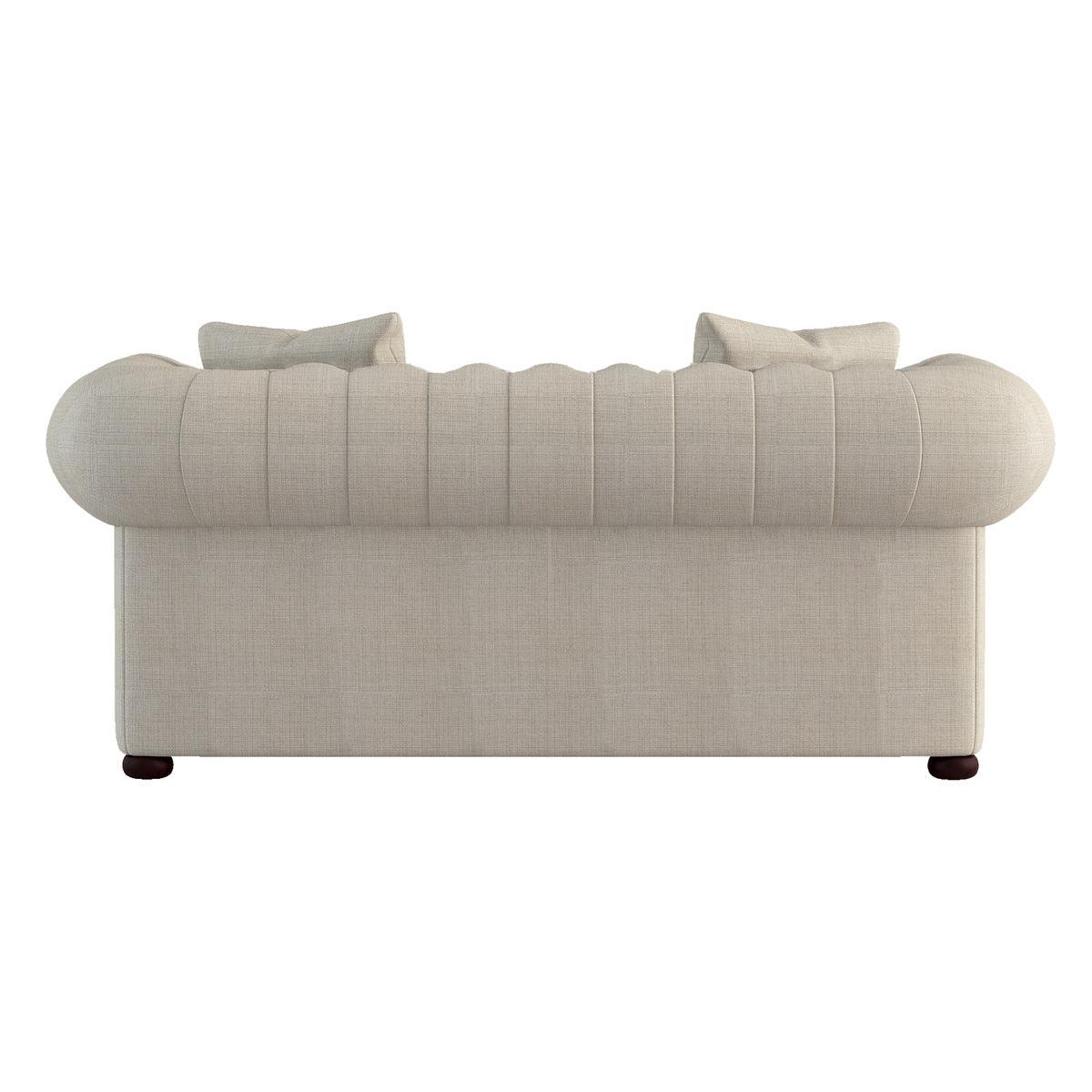 Savonburg Beige Solid Wood And Plywood Textured Fabric Upholstered Tufted Love Seat - Ella Furniture