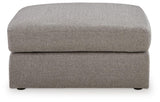 Close-up of Lindon ottoman smoke fabric texture