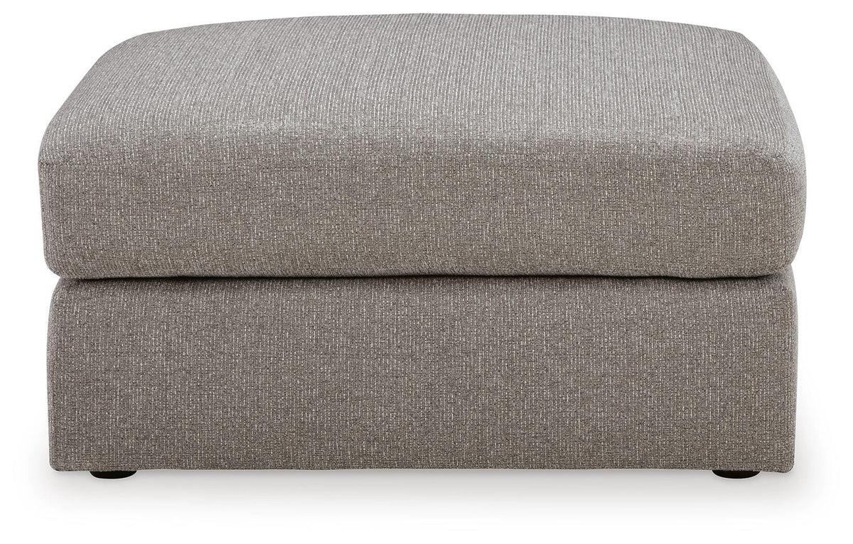 Close-up of Lindon ottoman smoke fabric texture