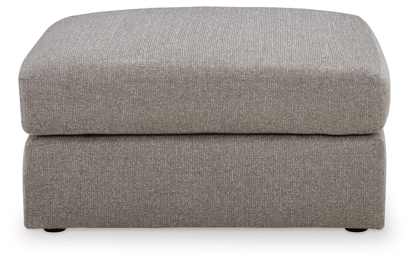 Close-up of Lindon ottoman smoke fabric texture