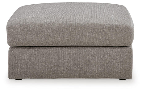Close-up of Lindon ottoman smoke fabric texture