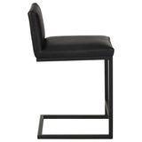 Vardon Genuine Leather Counter Height Chairs Black Set of 2 — product image 8
