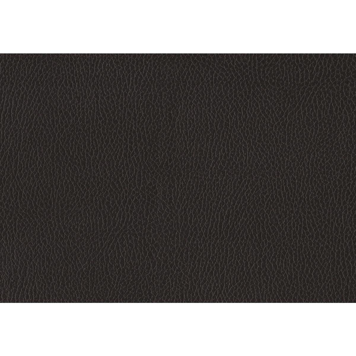 Swatch of breathable brown faux leather upholstery fabric