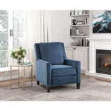 Banks Blue Recliner in lounge position