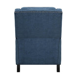 Banks Blue Recliner back view with removable seat back