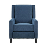 Banks Blue Push-Back Reclining Chair front angle