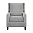 Banks gray fabric push-back recliner chair front angle
