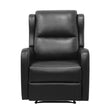 Durant Black Faux Leather Recliner chair front view