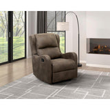 Durant Brown Faux Leather Recliner Chair full profile