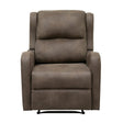 Durant Brown Faux Leather Recliner Chair front angle