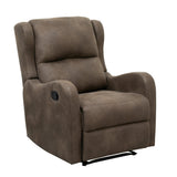 Durant Brown Faux Leather Recliner Chair side angle