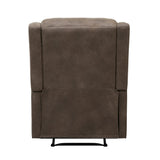 Durant Brown Faux Leather Recliner Chair close-up upholstery detail