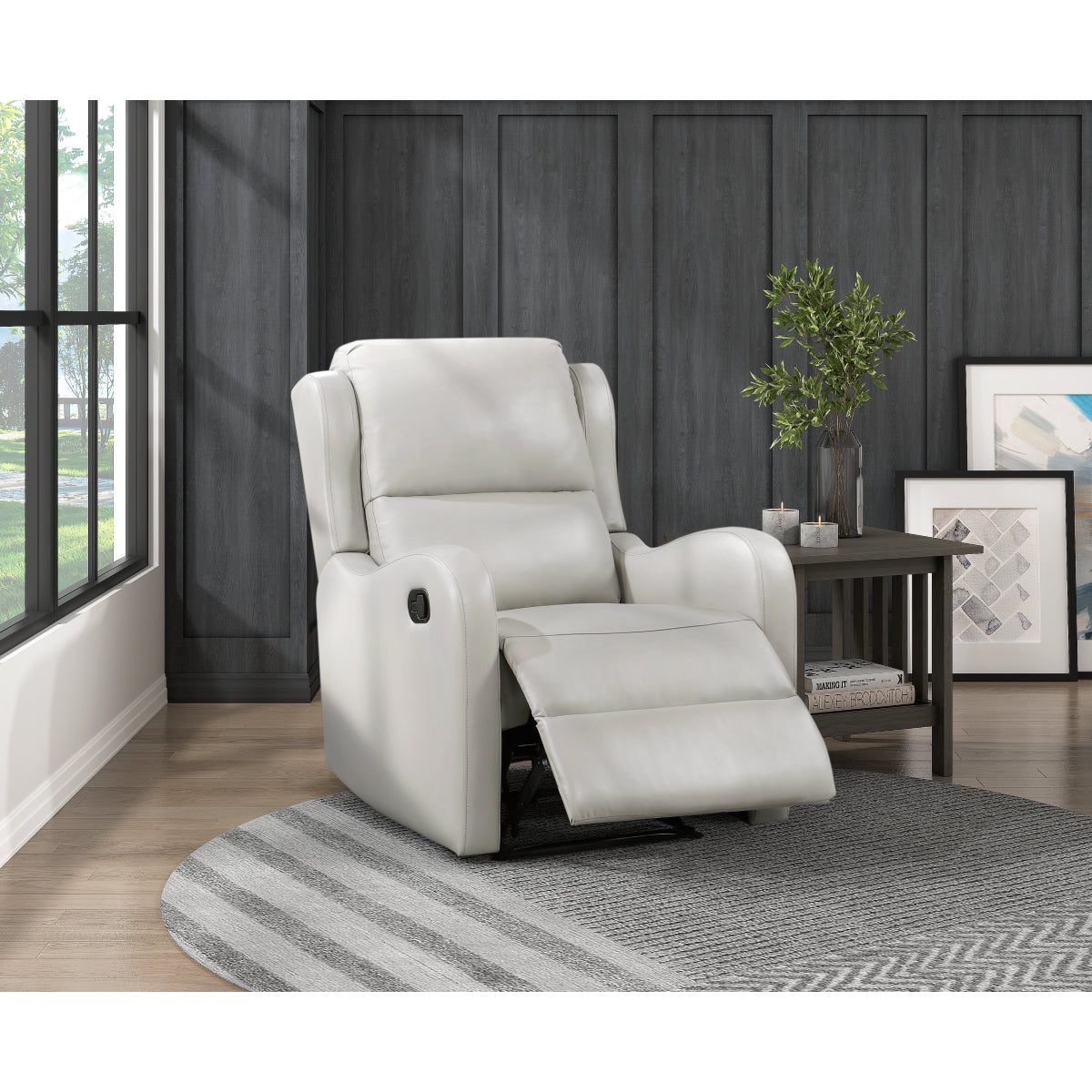 Durant Recliner Chair from front with footrest