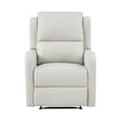 Durant Taupe Recliner Chair angled view